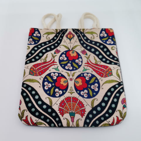 Turkish Traditional Tiles Pattern Tote Bag|Gobelin Tapestry Shoulder Bag|Belgium Tapestry Bag|Gift Handbag For Women|Southwestern Fabric