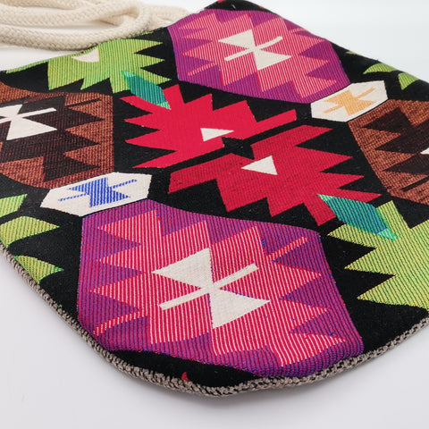Gobelin Tapestry Shoulder Bag|Aztec Print Woven Handbag|Gift Handbag for Women|Belgian Tapestry Tote Bag|Vintage Style Carpet Shopping Bag