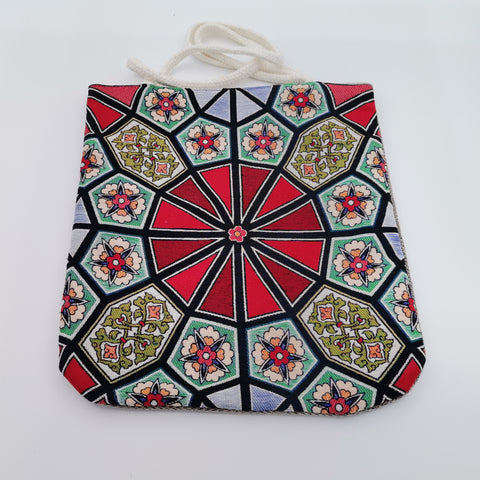 Gobelin Tapestry Shoulder Bag|Turkish Tile Pattern Gift Handbag For Women|Whirling Dervish Bag|Woven Shopping Bag|Weekender Carpet Bag
