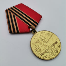 Vintage Soviet Russian USSR 50 Years Victory Badge Medal|Soviet WW2 50th Anniversary Commemorative Medal, 1945-1995|Collectable Gift For Him