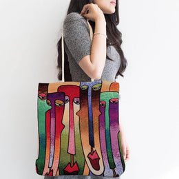 Gobelin Tapestry Shoulder Bag|Woman Pattern Shoulder Bag|Gift Handbag For Women|Woven Drawstring Bag|Ethnic Tapestry Bag|Vintage Style Bag