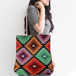 Gobelin Tapestry Shoulder Bag|Rug Style Handbag|Gift Handbag For Women|Woven Tapestry Fabric|Southwestern Style Carpet Bag|Belgium Tapestry