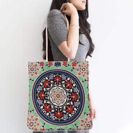 Gobelin Tapestry Shoulder Bag|Tile Pattern Woven Bag|Gift Handbag For Women|Belgian Tapestry Bag|Vintage Handmade Tote Bag|Weekender Purse