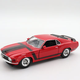 1970 Ford Mustang Welly Model Car|Scale 1/24 Classic Diecast Car Collection|Vintage Model Sport Car|Gift Red Metal Car|Gift for Collector