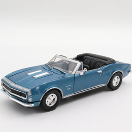 1967 Chevrolet Camaro SS|Scale 1/24 Diecast Vintage Car|Classic Convertible Model Metal Blue Car for Collectors|Gift for Dad|Home Decor Item