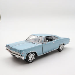 1965 Chevrolet SS 369|Scale 1/24 Vintage Model Car|Welly Diecast Blue Car for Collectors|Classic Old Metal Collection Car|Gift for Father