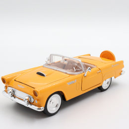 1956 Ford Thunderbird|Scale 1/24 Motormax Diecast Car Collection|Vintage Model Convertible Car|Old Yellow Metal Toy Car|Gift for Collector
