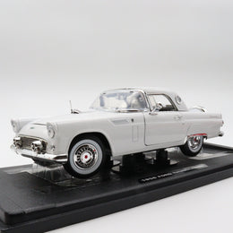1956 Ford Thunderbird|Scale 1/18 White Diecast Car|Vintage Model Car for Collectors|Classic Convertible Metal Collection Car|Nostalgic Gift