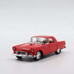 1955 Ford Thunderbird|Scale 1:36 Diecast Classic Car|Vintage Kinsmart Model Car|Collectible Metal Red Car for Collectors|Nostalgic Gift