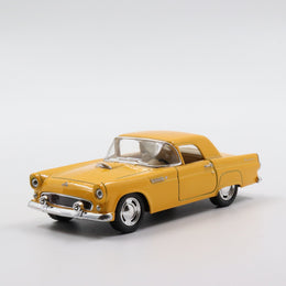1955 Ford Thunderbird|Scale 1:36 Diecast Classic Car|Vintage Kinsmart Model Car|Collectible Metal Yellow Car for Collectors|Nostalgic Gift