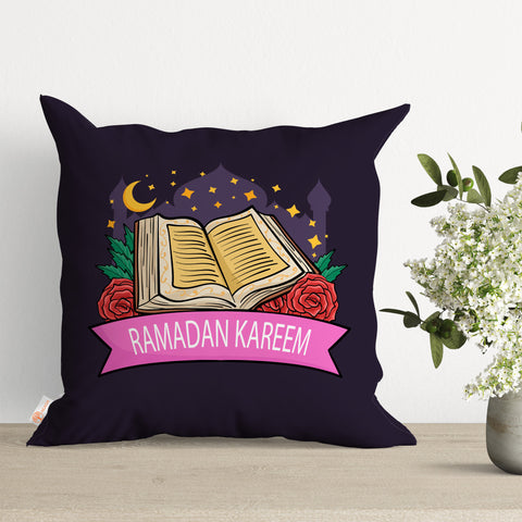 Ramadan Crescent Pillow Cover|Eid Mubarak Cushion Case|Islamic Home Accent|Sacred Nights Pillowcase|Fasting Radiance Throw Pillow Cover