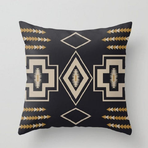 Rug Design Pillow Cover|Southwestern Cushion Case|Decorative Pillow Top|Aztec Print Ethnic Home Decor|Farmhouse Style Geometric Pillow Case