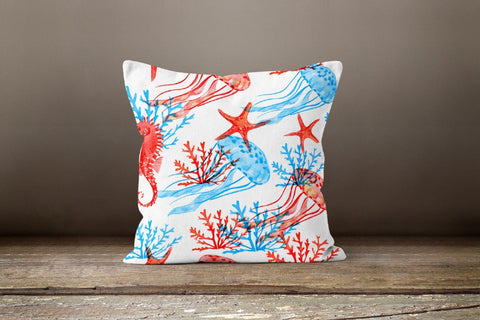 Beach House Pillow Case|Navy Marine Pillow Cover|Decorative Nautical Cushions| Coastal Throw Pillow|Farmhouse Home Decor|Blue Nautical Decor