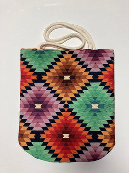 Tapestry Rug Style Shoulder Bag|Tapestry Shoulder Bag|Handmade Tote Bag|Southwestern Style Carpet Bag|Rug Design Bag|Weekender Fabric Bag