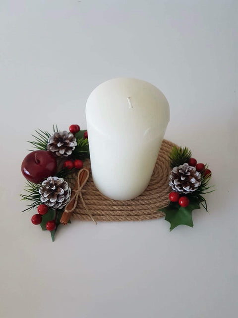 Christmas Table Centerpiece|Burlap Placemat|Jute Rope Napkin Ring Set|Christmas Tree Ornament|Christmas Gift|Christmas Thanksgiving Dinner - Akasia