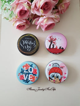 Set of 4 Valentine's Day Gift Box|Love Metal Gift Box|Mini Jewelry Storage|Chocolate Soap Cookie Bead Tin Grab Box|I Love You Birthday Gift