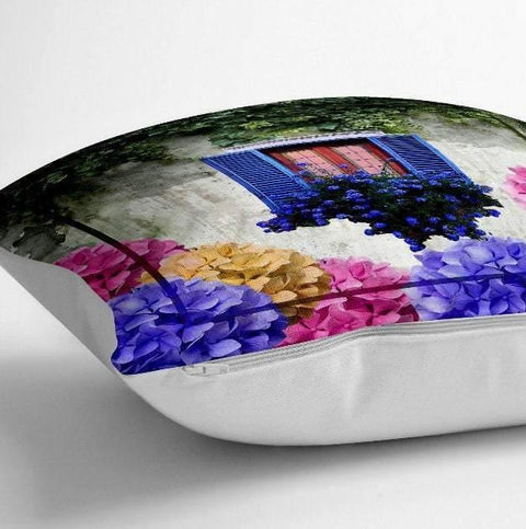 Flower Landscape Floor Pillow Cover|Landscape Floor Cushion Case|Floral Landscape Home Decor|Floor Cushion Cover|Digital Print Floor Cushion