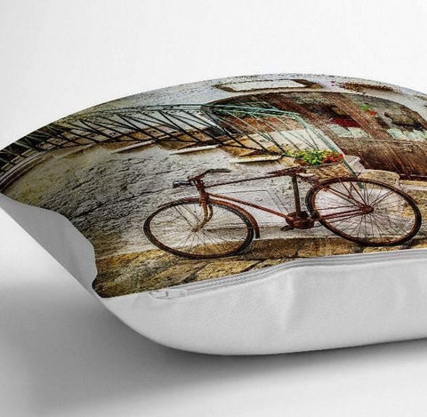 Bike Floor Pillow Cover|Floor Cushion Case|Decorative Pillow Case|Flower Floor Cushion Cover|Digital Print Floor Cushion|Housewarming Gift