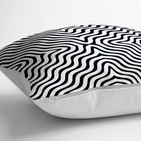 Black & White Geometric Floor Pillow Cover|Floor Cushion Case|Decorative Boho Bedding Home Decor|Digital Print Floor Cushion|Bohemian Design