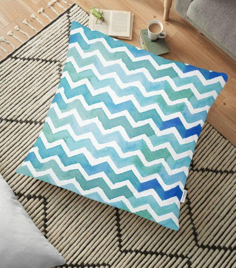 Zig Zag Pattern Floor Pillow Cover|Decorative Bedding Home Decor|Geometric Cushion Case|Floor Pillow Cover|Floor Cushion Case|Color Zig Zags