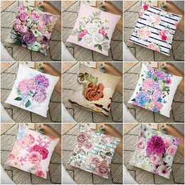 Floral Floor Pillow Cover|Summer Trend Cushion Case|White Pink Floral Case|Floor Cushion Case|Boho Bedding Home Decor|Farmhouse Style Cover