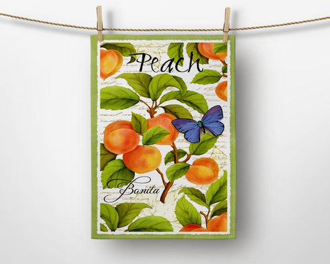 Fruit Kitchen Towel|Grape Dish Towel|Decorative Tea Towel|Housewarming Summer Trend Hand Towel|Pear, Apple, Peach and Pineapple Hand Towel