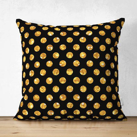 Dotted Pillow Cover|Polka Dot Cushion Case|Geometric Pattern Home Decor|Decorative Pillow Case|Rustic Home Decor|Farmhouse Style Pillow