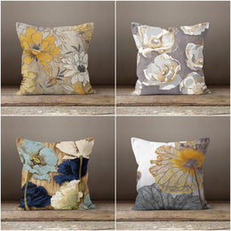 Floral Pillow Cover|Summer Trend Pillow Case|Decorative Throw Pillow Case|Flower Painting Home Decor|Farmhouse Style Modern Pillow Cover