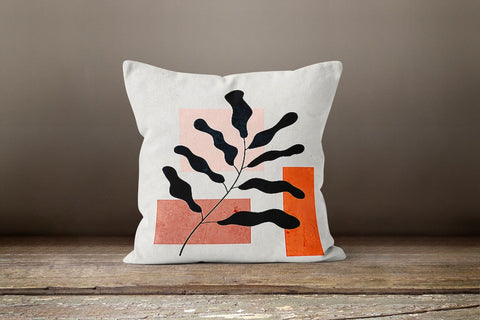 Abstract Leaves Pillow Case|Onedraw Cushion Covers|Modern Decorative  Style Pillow Case|Leaves and Stones Cushion Case|Digital Plant Drawing