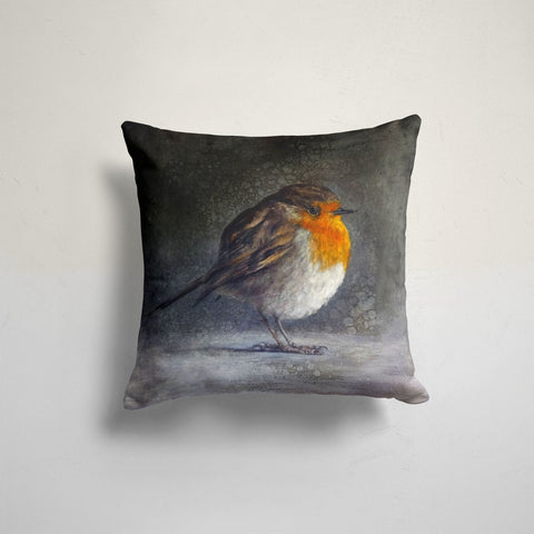 Bird Pillow Case|Bird and Dry Leaves Pillow Cover|Decorative Birds and Berries Cushion Case|Housewarming Farmhouse Style Fall Pillow Top