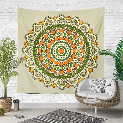 Mandala Wall Tapestry|Relaxing Geometric Design Wall Hanging Art Decor|Authentic Meditative Fabric Wall Art|Boho Style Tapestry|Wall Decor