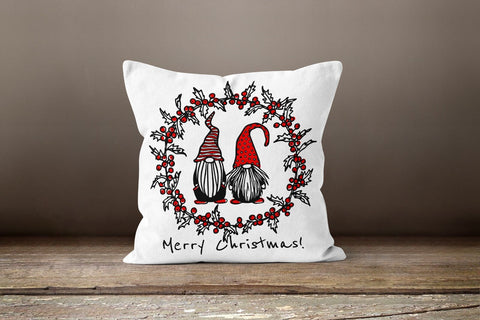 Christmas Pillow Covers|Dwarf Santa Claus Home Decor|Decorative Gnome Pillow Case|Merry Christmas Throw Pillow|Plaid Christmas Pillow Cover