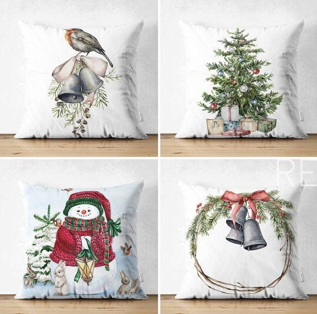 Snowman and Rabbit Cushion Cover Set – Akasia