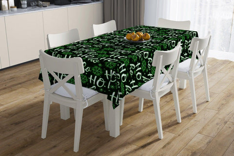 Christmas Table Cloths|Rectangle Table Cloth|Housewarming Xmas Table Cover|Kitchen Table Decor|Santa Hat, Ho Ho Table|Merry Christmas Decor