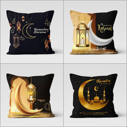 Ramadan Kareem Pillow Top|Islamic Cushion Case|Eid Mubarak Home Decor|Ramadan Pillow Case|Gift for Muslim Community|Authentic Motif Cover