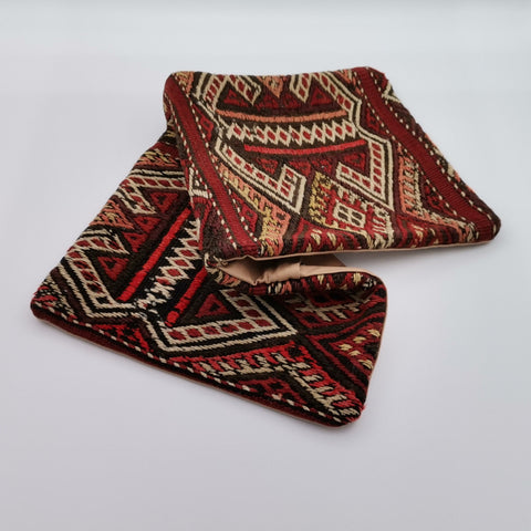 Vintage Kilim Pillow Cover|Geometric Handmade Kelim Cushion|Anatolian Lumbar Pillow Top|Handwoven Ottoman Rug Decor|Turkish Cushion 12x24