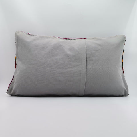Vintage Kilim Pillow Cover|Rustic Ottoman Kilim Decor|Antique Farmhouse Lumbar Pillow Top|Boho Bedding Decor|Handwoven Rug Cushion 16x24