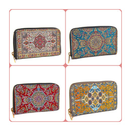 Zippered Wallet For Women|Zip Around Woven Wallet|Ladies Pocket Wallet|Compact Wallet|Coin Purse with Zipper|Thin Zipper Pouch|Mini Wallet