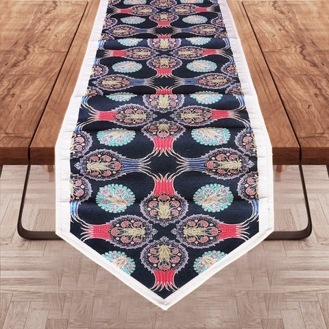 Tile Pattern Gobelin Tapestry Table Runner