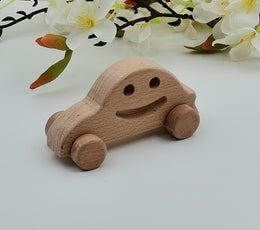 Wooden Toy Car|Birthday Gift For Kids|Push and Pull Toy For Toddlers|Natural Beech Wood Toy|Baby Shower Gift|Wood Nursery Vehicle Decor