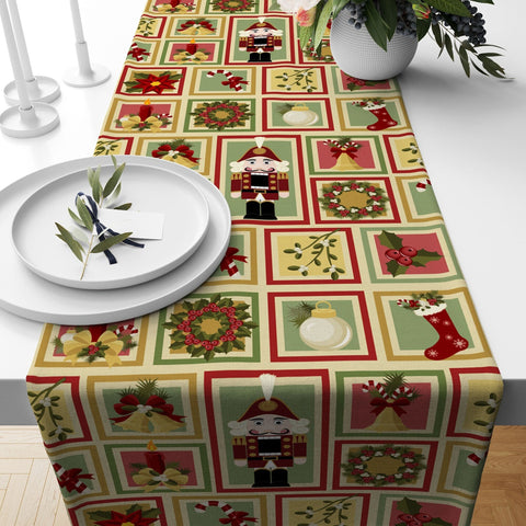 Christmas Table Runner|Winter Trend Tablecloth|Christmas Home Decor|Colorful Xmas Table Runner|Farmhouse Style Decorative Xmas Tabletop