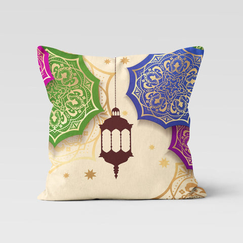 Islamic Cushion Case|Ramadan Lamp Pillow|Crescent Pillowcase|Mystic Pillow Cover|Ramadan Home Decor|Authentic Pillowtop|Gift for Muslims