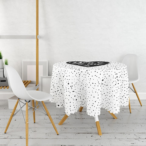 Valentine Tablecloth|Love You Tender Round Table Linen|February 14 Decor|Love is in the Air Circle Table Cover|Valentine&