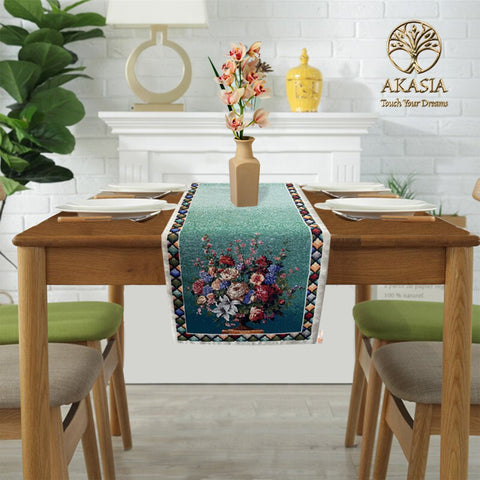 Floral Tapestry Table Runner
