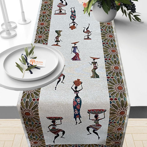 Ethnic African Tapestry Table Runner