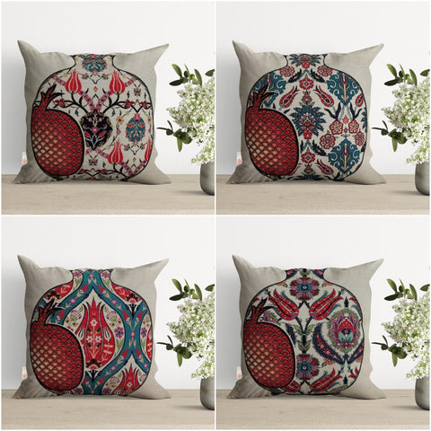Tulip Tile Pattern Gobelin Tapestry Pillow Cover