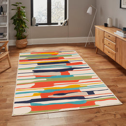 Colorful Area Rug|Abstract Carpet|Art Deco Floor Rug|Machine-Washable Non-Slip Rug|Trendy Anti-Slip Housewarming Carpet|Modern Carpet