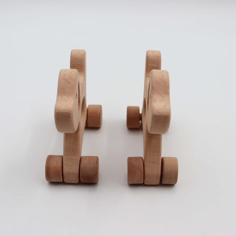 Wooden Dog Toy With Wheels|Dog Figurine|Montessori Toys|Natural Wood Puppy Toy|Toddler Gifts|Handmade Toy for Kid|Baby Shower Birthday Gift