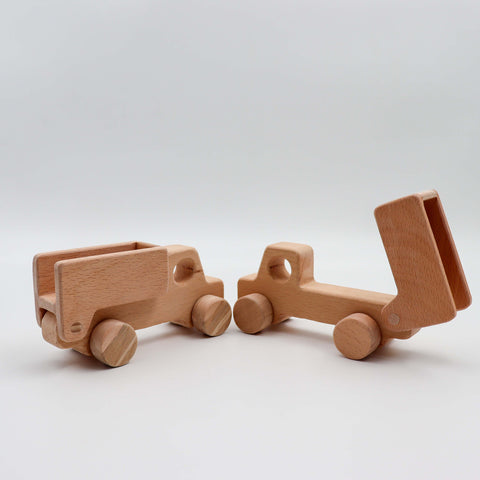 Wooden Tipper Truck Toy|Natural Wood Toy Dump Truck|Educational Building Toy|Farm-Themed Tipper Lorry|Imaginative Play|Delivery Vehicle