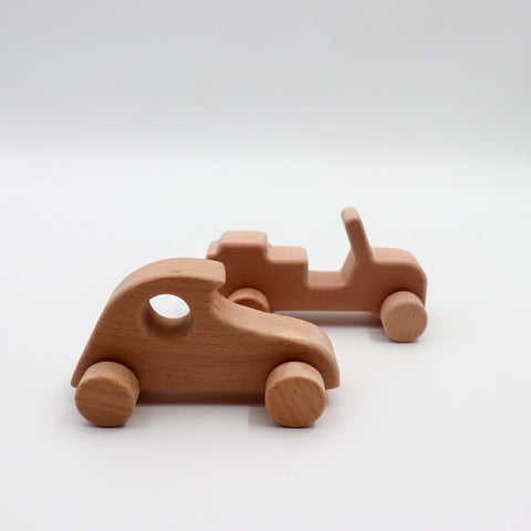 Wooden Car and Motorcycle Toy Set|Charming Wood Car-Motorbike Toy Bundle|Natural Wood Toy For Toddlers|Baby Shower Gift|Wood Nursery Decor